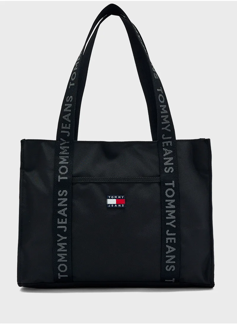 تومي جينز Logo Detail Zip Over Tote