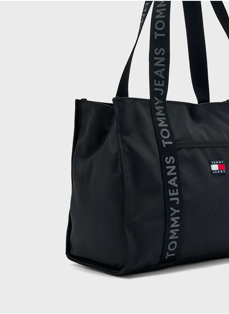 تومي جينز Logo Detail Zip Over Tote