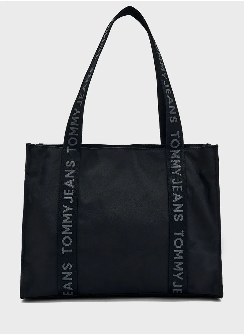 تومي جينز Logo Detail Zip Over Tote