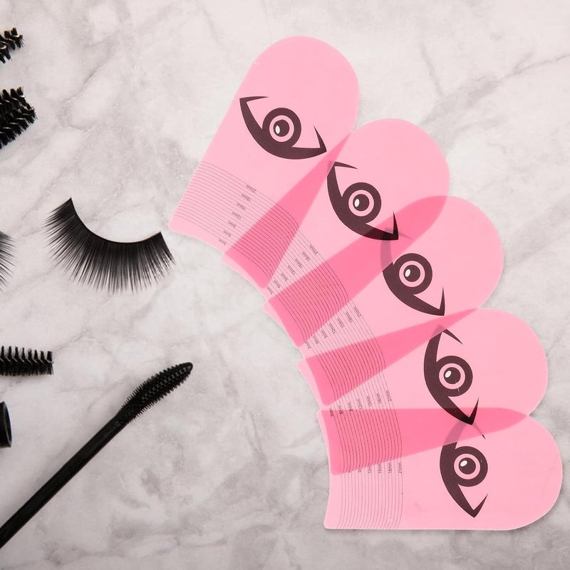 5pcs Eyelash Measuring Rulers Plastic Lash Extension Measuring Tool Symmetry Eyelash Stencils for Eyelash Professionals Supplies - Image 4