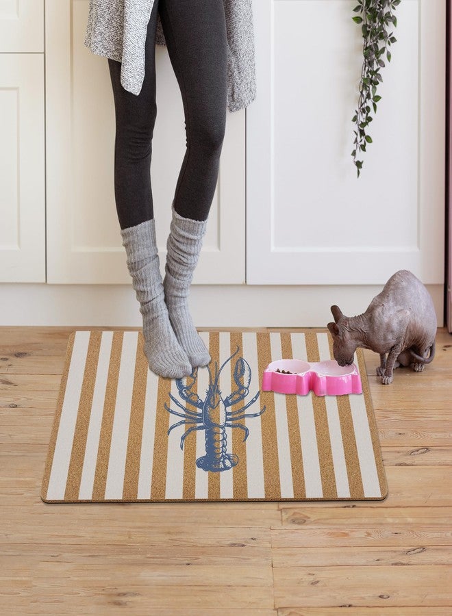 KFXHANGD Coastal Beachy Lobster Door Mat, Preppy Coastal Lobsters Front Door Mat Outside Entrance, Nautical Ocean Beach Artificial Coir Doormat Rugs for Indoor Outdoor Entryway Entry, 17x30 Inch - Image 4
