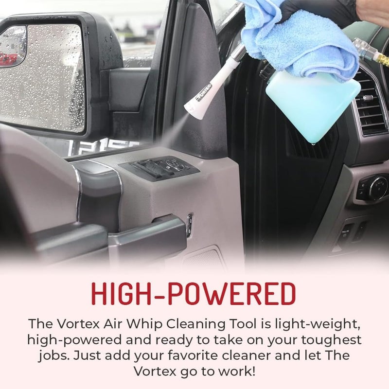HITECH Vortex I Air Cleaning Gun – Deep Cleans Auto Interiors & Exteriors – Compressed Air Powered – Car Detailing Tool for Dirt, Dust, Grime & Stains - Image 4