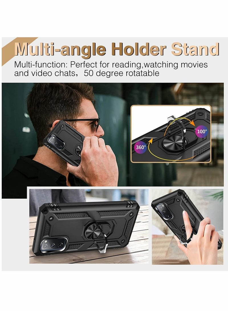 Y&D Compatible for Samsung Galaxy S20 FE 5G Case Rugged Military Grade Shockproof Anti-Drop Phone Cover Ring Holder - Image 5