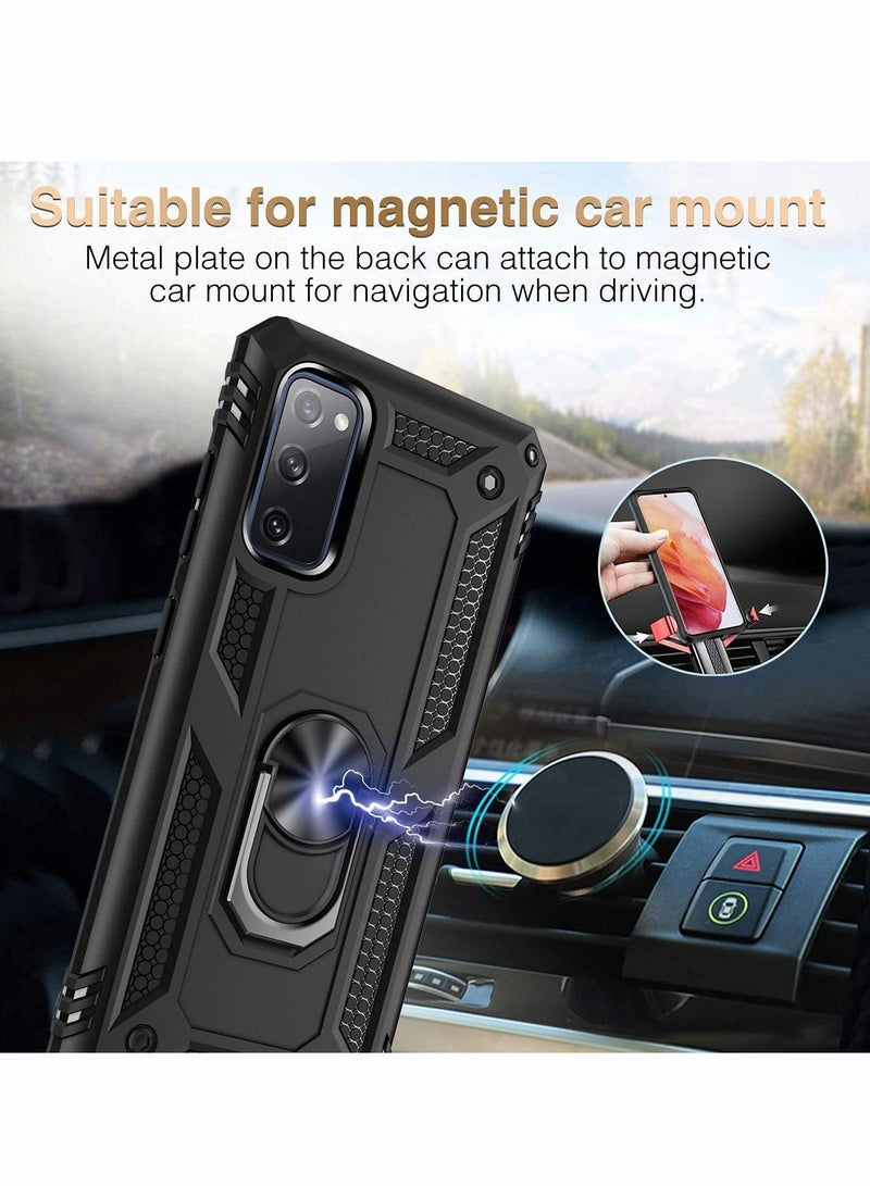 Y&D Compatible for Samsung Galaxy S20 FE 5G Case Rugged Military Grade Shockproof Anti-Drop Phone Cover Ring Holder - Image 4