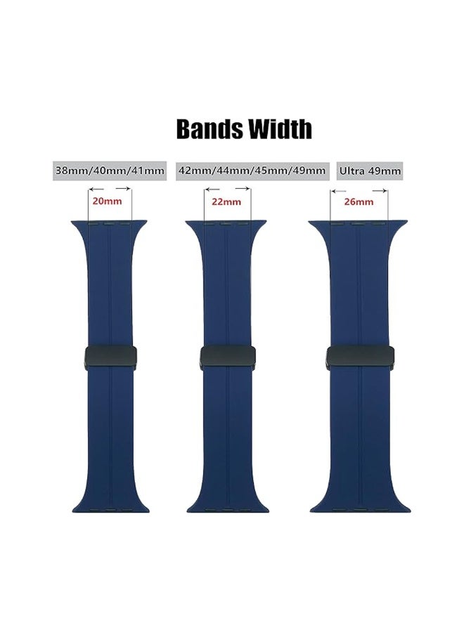 O Ozone (Pack of 3) Sport Band Compatible with Samsung Galaxy Watch 8 40mm/44mm/Classic 46mm , Soft Silicone Strap with Magnetic Buckle for Men Women- Multi1 - Image 2