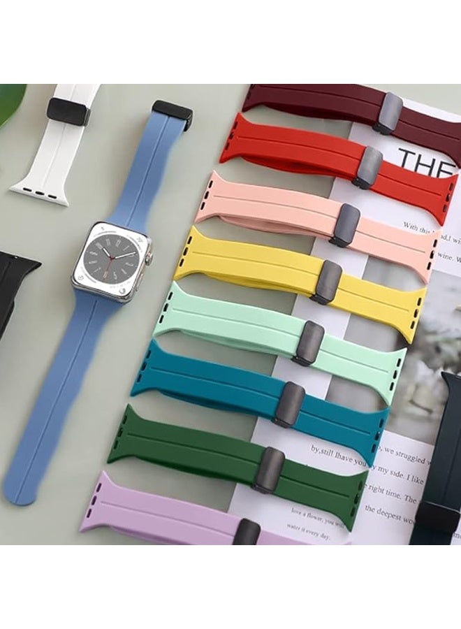 O Ozone (Pack of 3) Sport Band Compatible with Samsung Galaxy Watch 8 40mm/44mm/Classic 46mm , Soft Silicone Strap with Magnetic Buckle for Men Women- Multi1 - Image 4