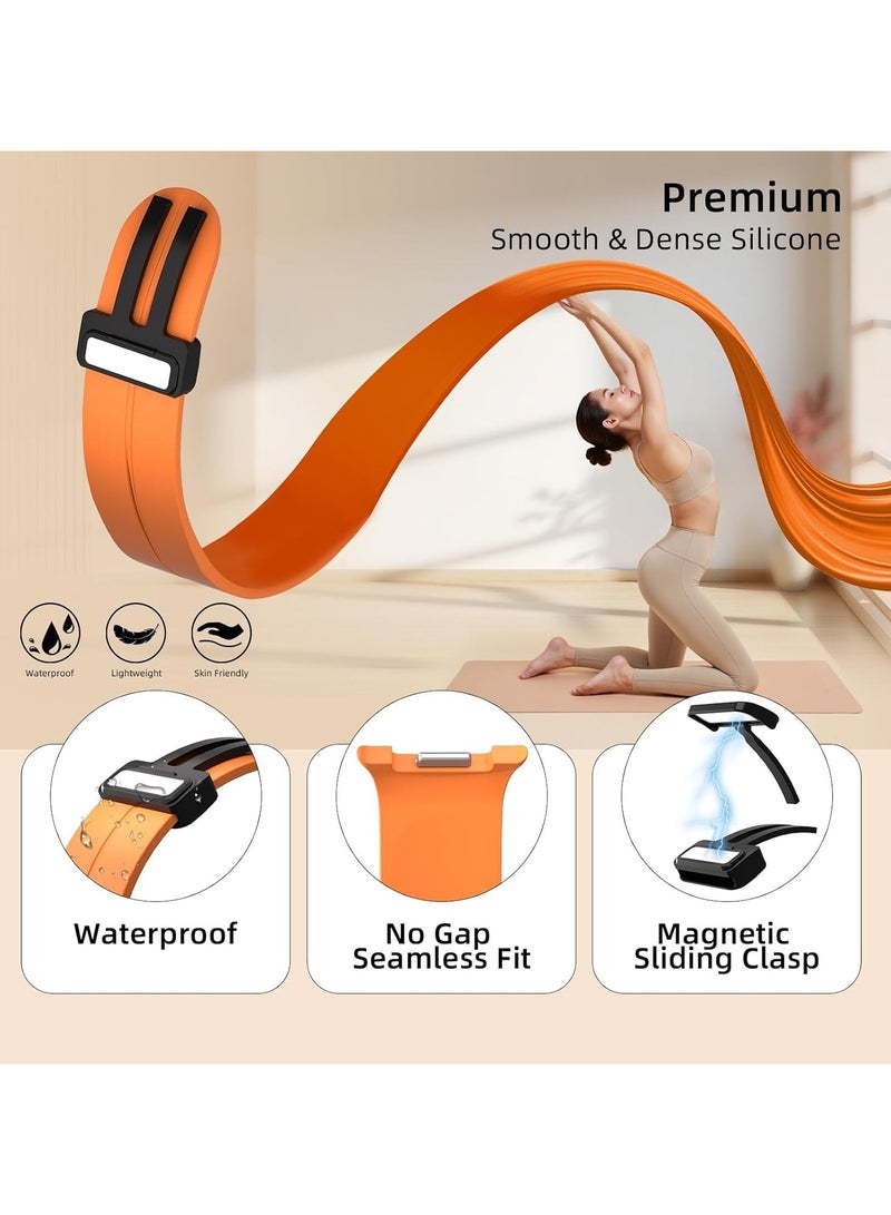 O Ozone (Pack of 3) Sport Band Compatible with Samsung Galaxy Watch 8 40mm/44mm/Classic 46mm , Soft Silicone Strap with Magnetic Buckle for Men Women- Multi1 - Image 5