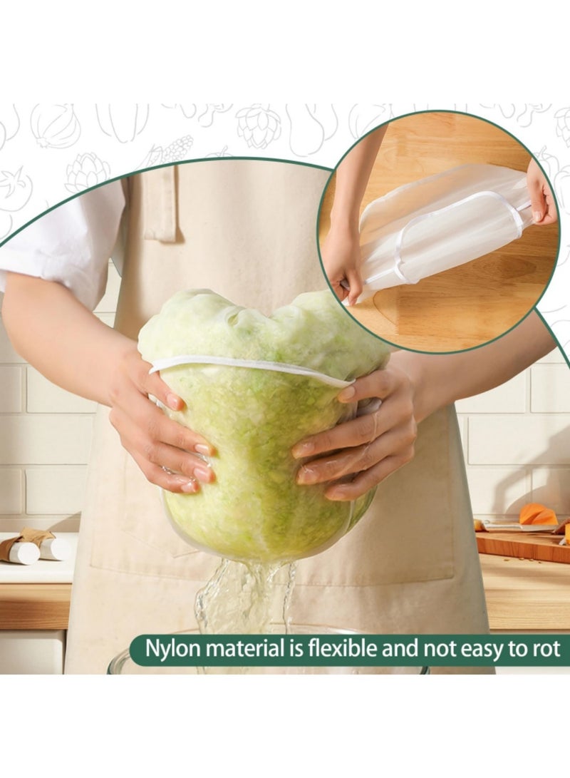 ممون 3 قطع من أكياس التصفية بالضغط، 3 أحجام من أكياس التصفية القابلة لإعادة الاستخدام للخضروات، حليب الصويا، حشوات الزلابية، كيس حليب البندق قابل لإعادة الاستخدام لتصفية حليب الشوفان، كيس عصير الكرفس - Image 5