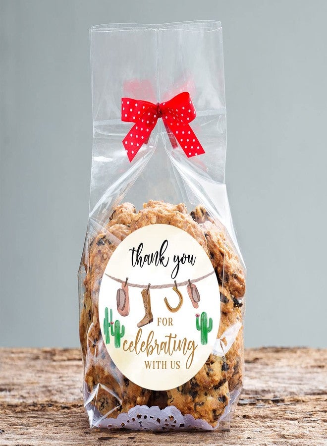 aPamr 2.4 Inch Cowboy Baby Shower Stickers Thank You for Celebrating with Us Stickers, Boys Girls Baby Shower Favors(80 PCS) - Image 4