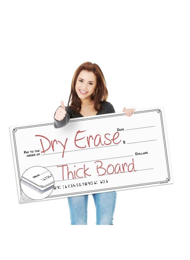Pixelverse Design - Giant Fake Award Presentation Dry Erase Check 16" X 32" Large Novelty Endowment Check For Endowment Donations Fundraiser Big Blank Oversized Raffle Sweepstakes Reward Winners Check - Image 1