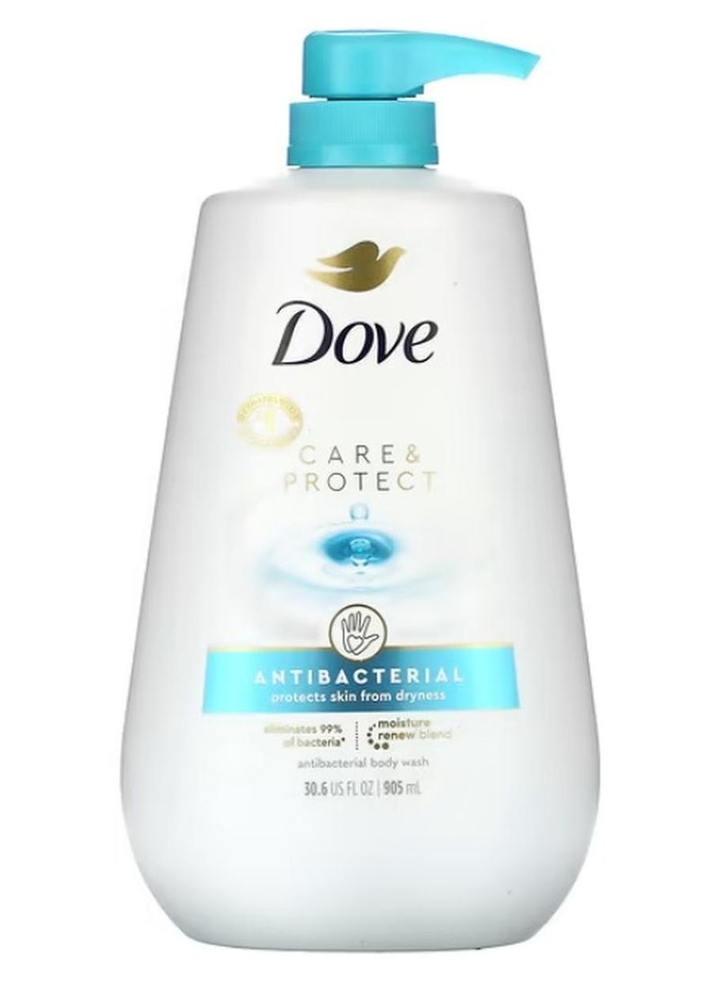 دوف، العناية والحماية، غسول الجسم المضاد للبكتيريا، 30.6 أونصة سائلة (905 مل)