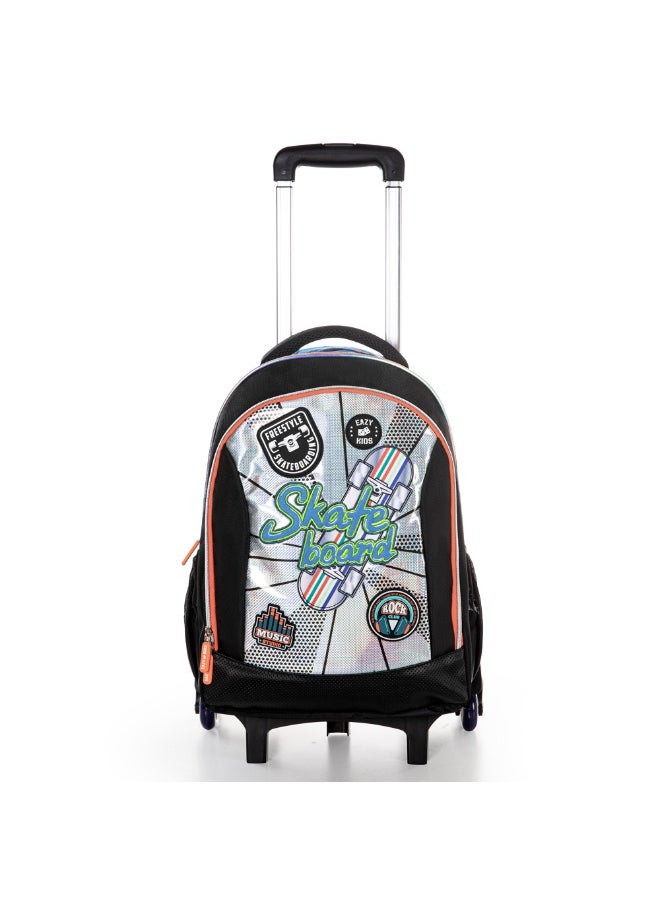 Eazy Kids Eazy Kids 17" Set of 4 Backpack w/ Trolley, Lunch Bag and Pencil Case - Skate Board  - Image 2