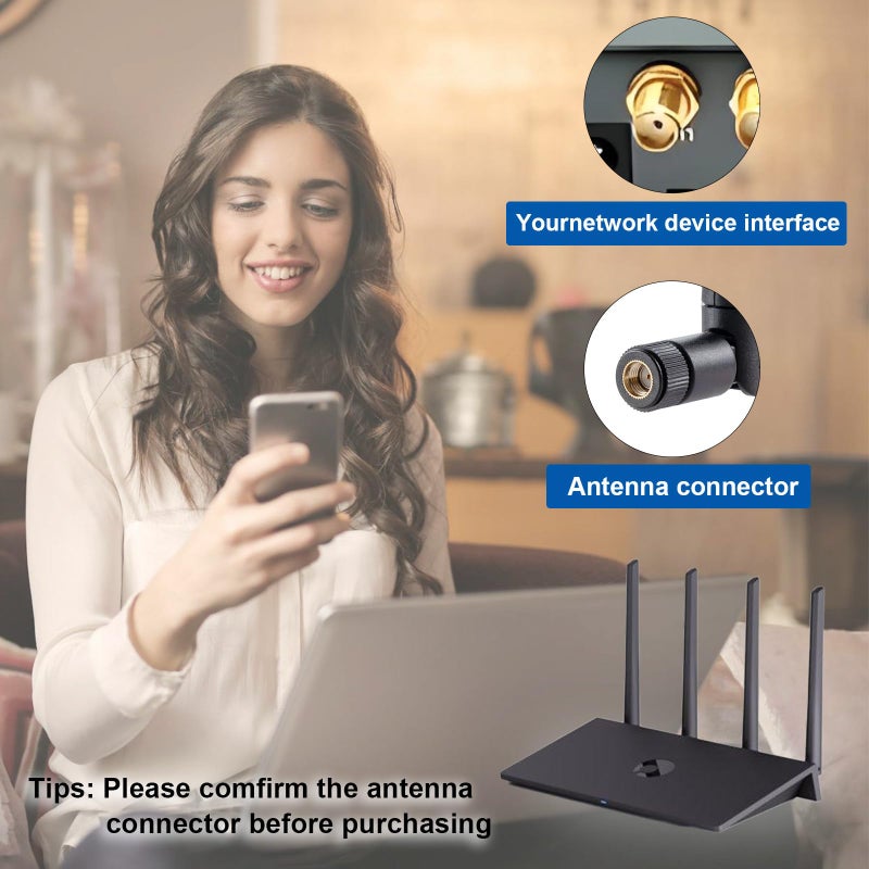 eifagur WiFi 6 6E Tri-Band 2.4GHz/5GHz/6E Omnidirectional Antenna for PC Desktop Computer Motherboard WiFi Router, 2 Pack - Image 5