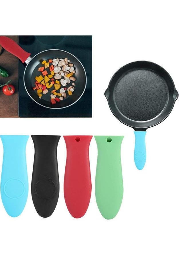 yongsheng 4PCSSilicone Hot Handle Holder, Potholder for Cast Iron, Rubber Pot Handle Sleeve Heat Resistant for Frying Pans & Griddles Sleeve  - Image 2