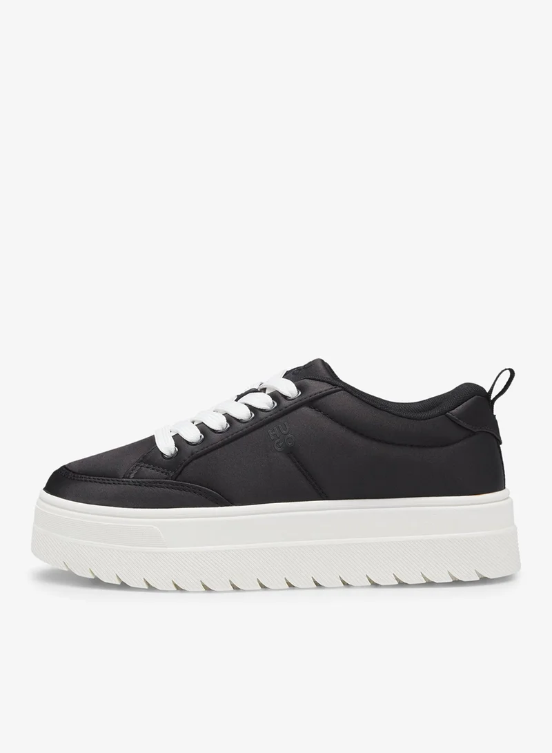 HUGO Platform trainers with satin-effect uppers