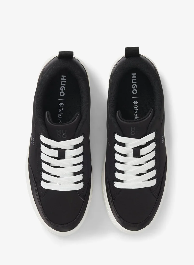 HUGO Platform trainers with satin-effect uppers