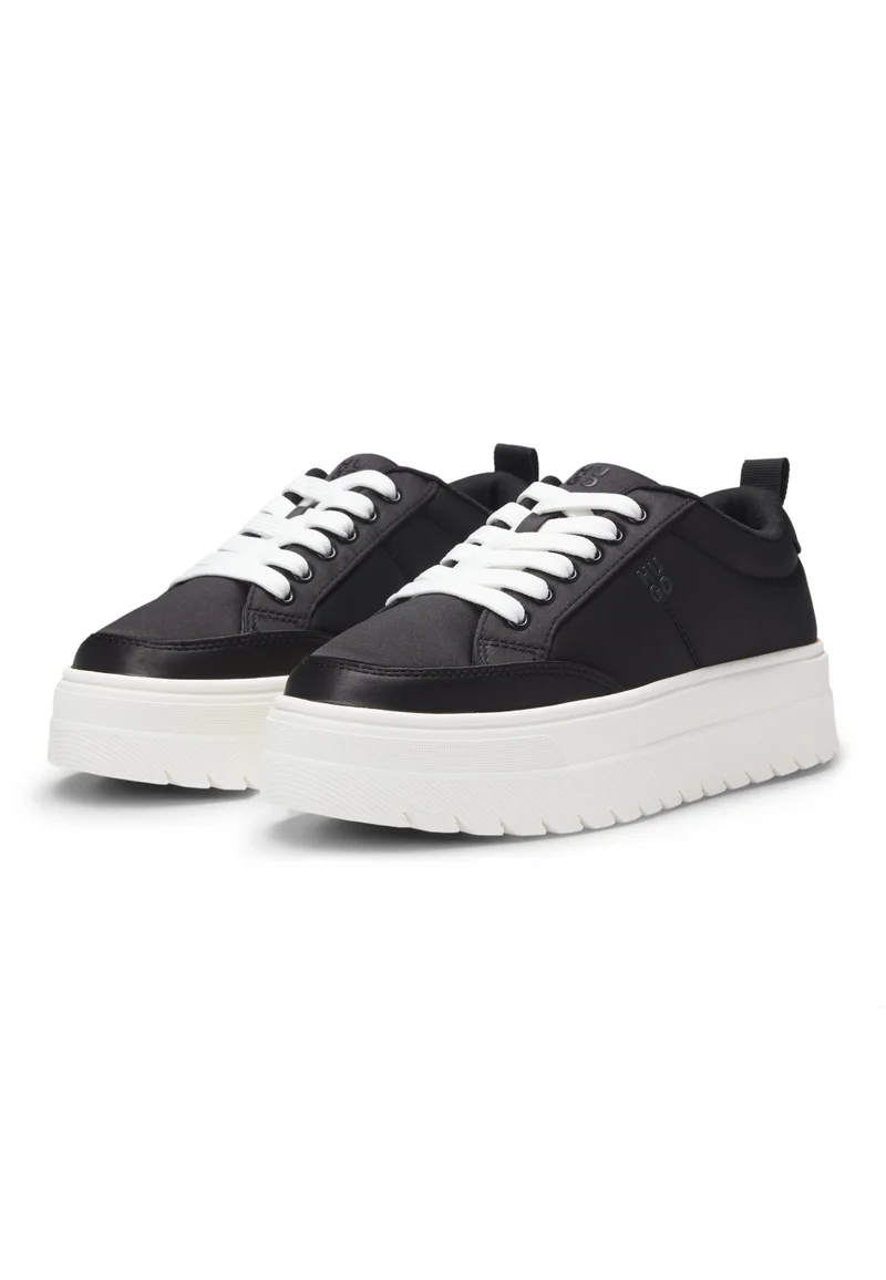 HUGO Platform trainers with satin-effect uppers