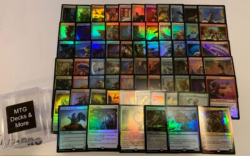 MTG Decks & More MTG Foil Collection  70 Magic Cards 1 Planeswalker 5 Rares Plus 64 More All Foil - Image 2