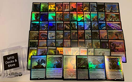 MTG Decks & More MTG Foil Collection  70 Magic Cards 1 Planeswalker 5 Rares Plus 64 More All Foil - Image 1