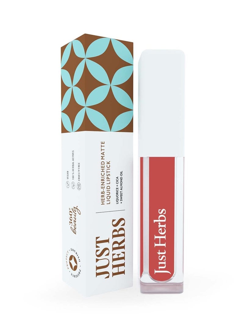 Just Herbs Just Herbs Ayurvedic Creamy Matte Long Lasting Liquid Lipstick  - Image 1