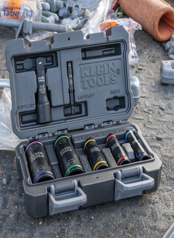 Klein Tools 66079 Impact Flip Socket Adapter, Small 1/4 to 1/4 -Inch Hex Adapter, Use with Klein Tools Flip Impact Socket Set 66070 - Image 4