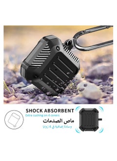 Digipace AirPods1.2 Case Cover, Full Body Rugged Protective Cover with Keychain Tpu Dustproof Shockproof Armor Case for Apple AirPods 2.1 Black  - Image 3