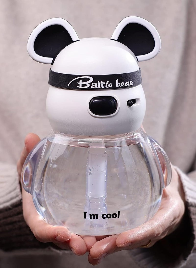 Cute Bear Water Bottle with Straw and Straw Handle Cap Leakproof Tritan BPA Free Reusable Water Jug Easy Carry for Kids Girls Boys and for Outdoor and School Activities - Image 2