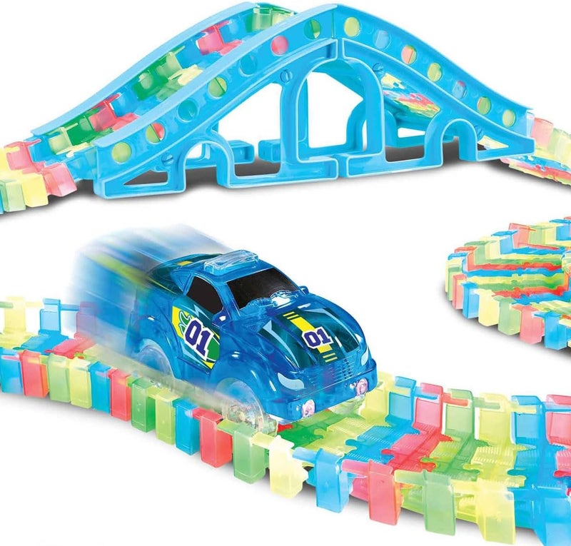 ADDO Totally Tracks Glow Starter Race Track 160-pieces Battery Operated, Toy Vehicles, Playings Track Set, Toys for Kids - Image 4