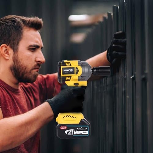 KROST Pro Series 500NM XR Torque Round Cordlessbrushless Impact Wrench,Auto Stop Function, Forward/Reverse Rotation (Single Battery) - Image 4