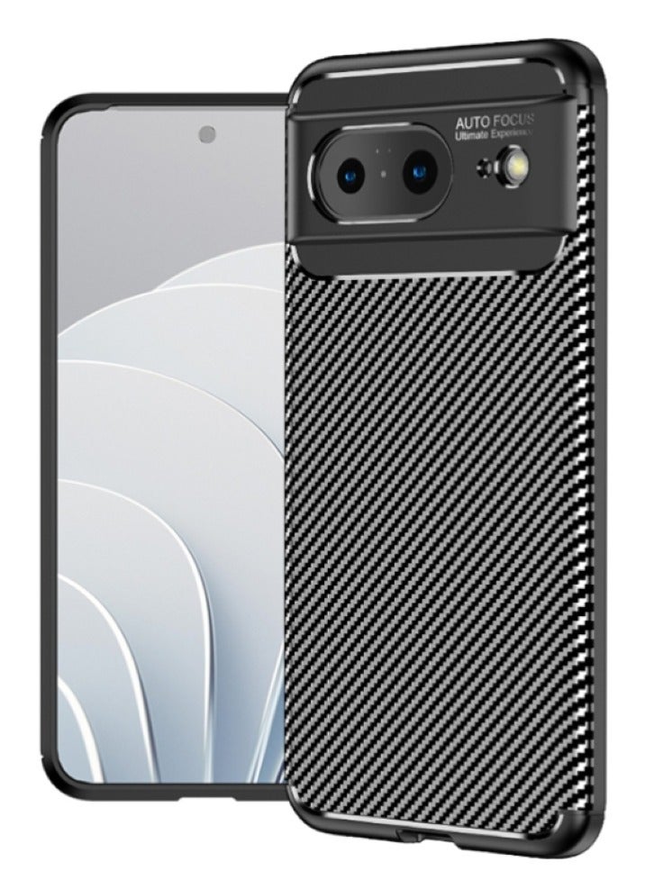 Cover Google Pixel 8 5G  , - Protection Brushed Carbon Fiber Cover Shockproof - With Protection For Camera Slip-Resistant - Black  - Image 1