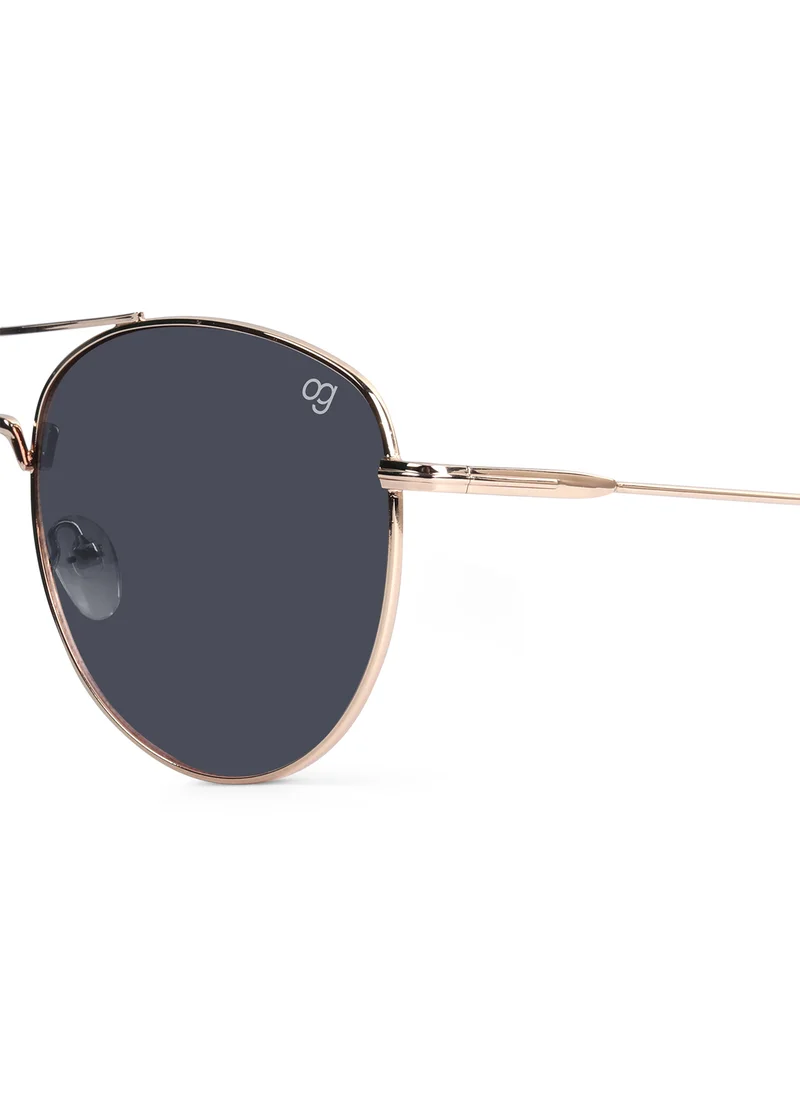 Woggles UV- Protected  Black Aviator Sunglasses