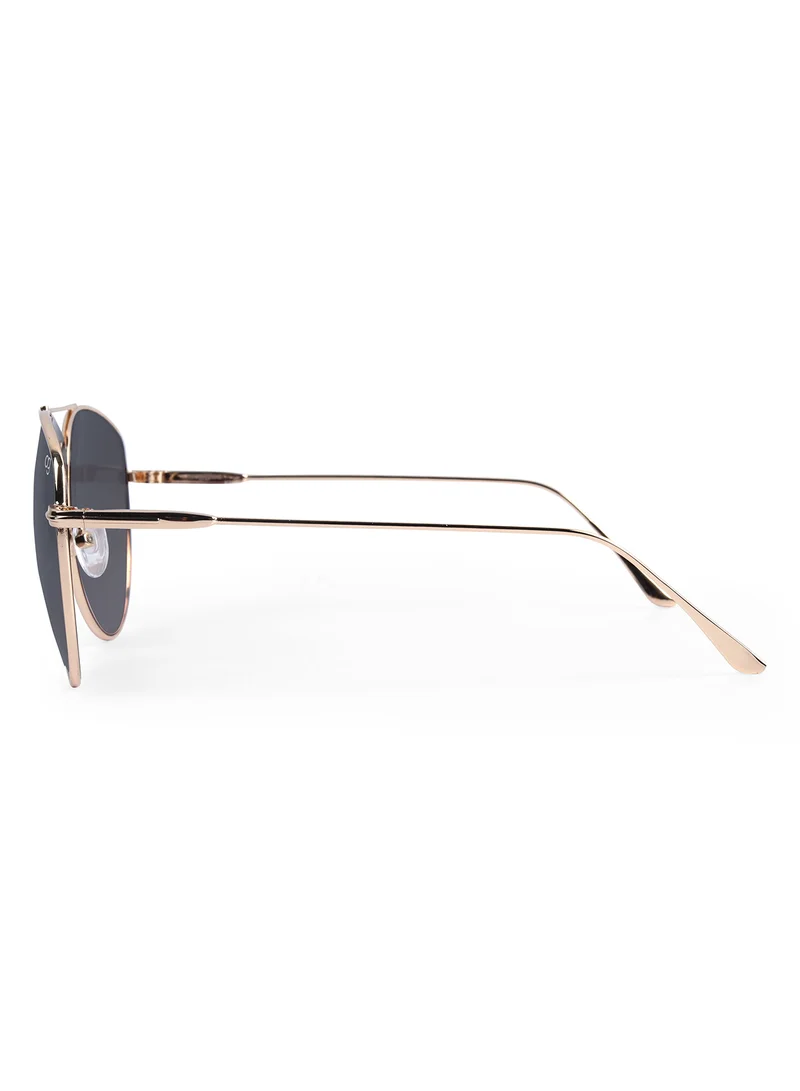 ووجلز UV- Protected  Black Aviator Sunglasses