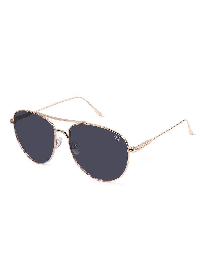 Woggles UV- Protected  Black Aviator Sunglasses