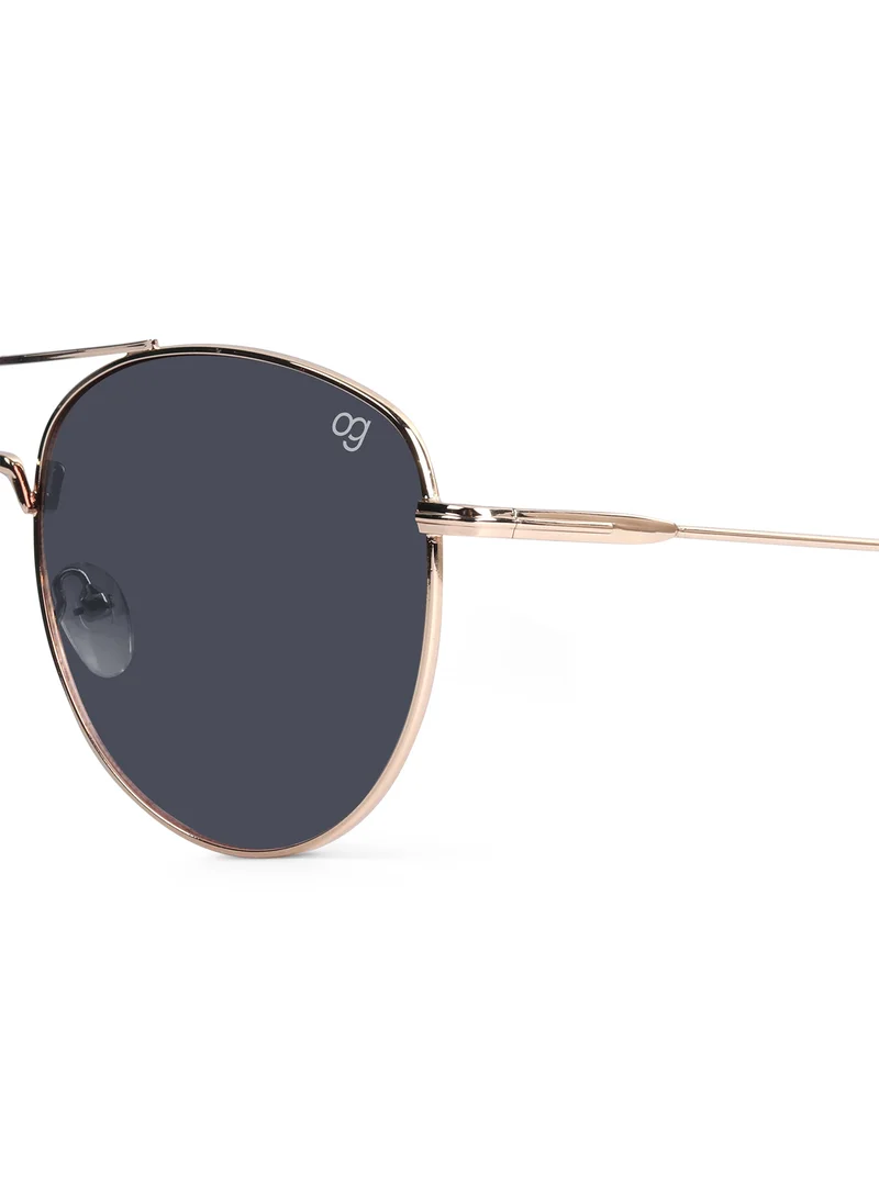 ووجلز UV- Protected  Black Aviator Sunglasses