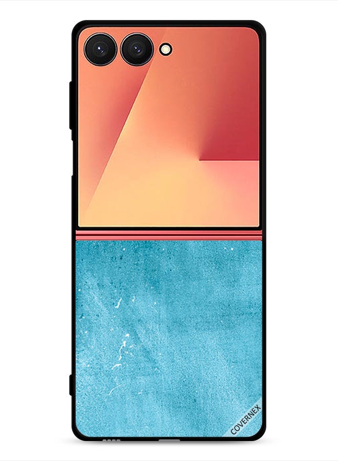 Covernex Samsung Galaxy Z Flip7 Protective Case Cover Sea Color Pattern - Image 1