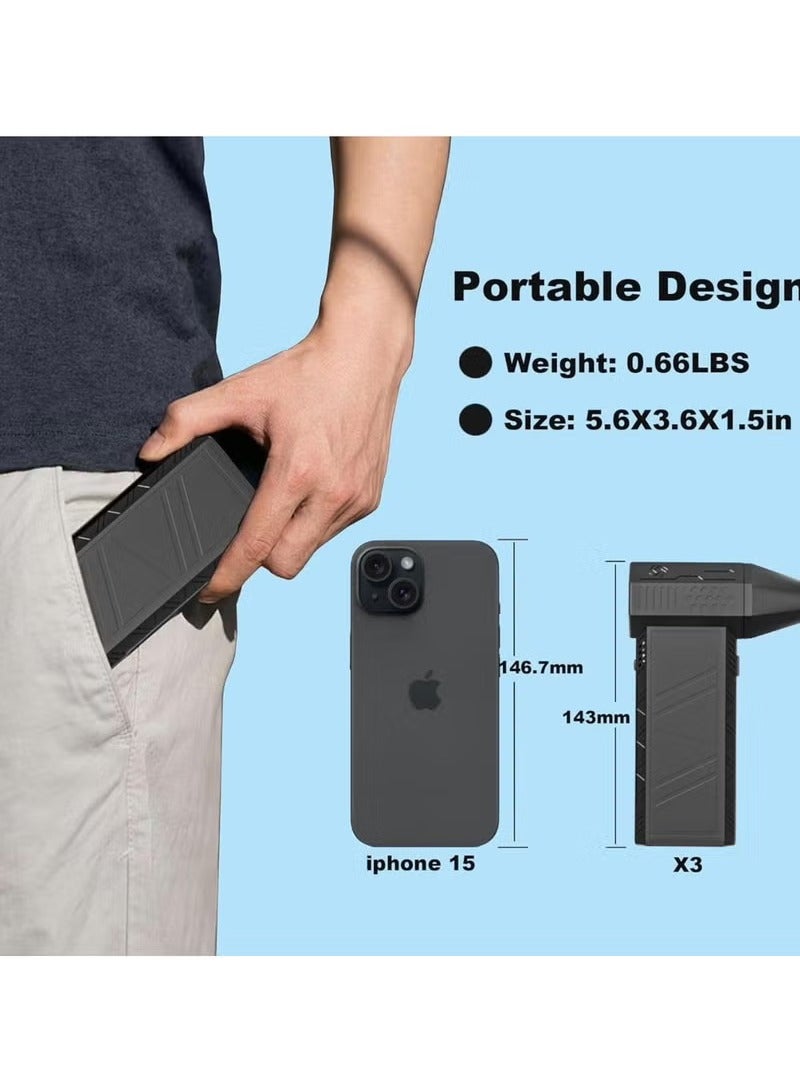 VKL Air Blower Super, 130000 RPM Turbo Powered Jet Blower, Jet Dry Blower with Adjustable Speed, Portable Handheld Mini Blower Air Duster for Car, Cleaning, Camping, Outdoors - Image 3