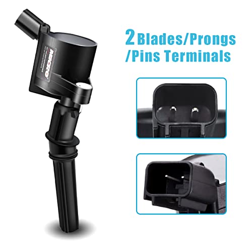 Micro Set of 8 Curved Boot Ignition Coil Pack DG508 & Iridium Spark Plugs SP413 Compatible with Ford F150 E150 E250 Crown Victoria Lincoln Mercury 4.6L V8 Replacement for DG457 FD503 - Image 4