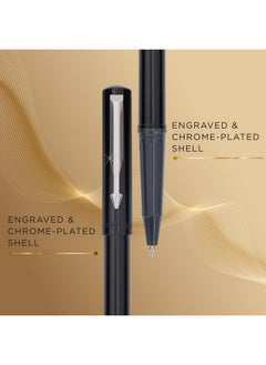 PARKER Beta Neo Chrome Trim Ball Pen| Black Body Color| Ink Color - Blue | Corporate Gift | Ideal For Professional Use  - Image 3