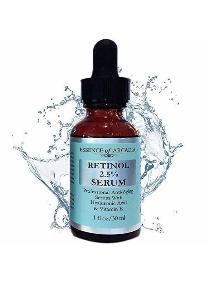 essence of arcadia RETINOL 2.5% Serum, Professional Strength Anti- Aging Formula With Hyaluronic Acid and Vitamin E by Essence of Arcadia, Minimize Wrinkles, Fade Dark Spots - Image 4
