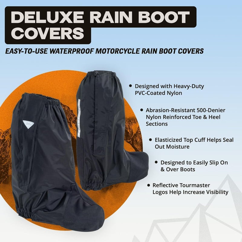 Tourmaster Deluxe Rain Boot Covers - X-Large - Black - Image 2
