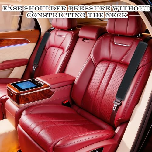 VRSHMB Extended Seat Belt Cover Pad, 2 Pack Soft & Comfortable Universal Seatbelt Covers for Adults and Kids, Fits Car Seat Belts, Armrest, and Backpacks (Black) - Image 4