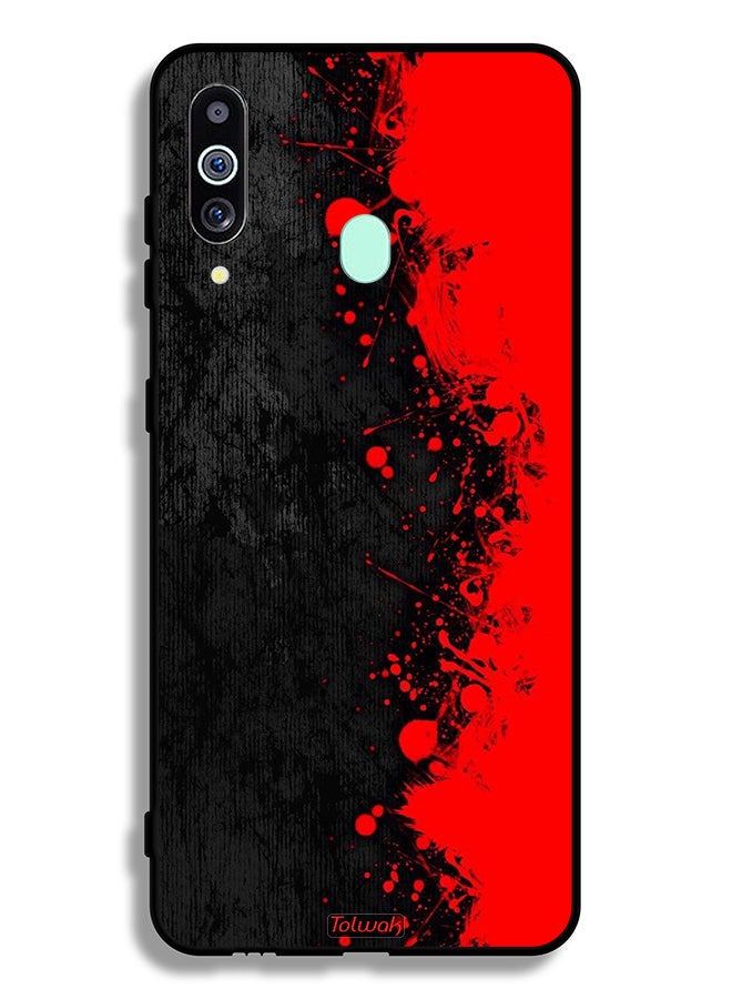 Tolwak Samsung Galaxy A60 Protective Case Cover Paint Abstract Pattern - Image 1