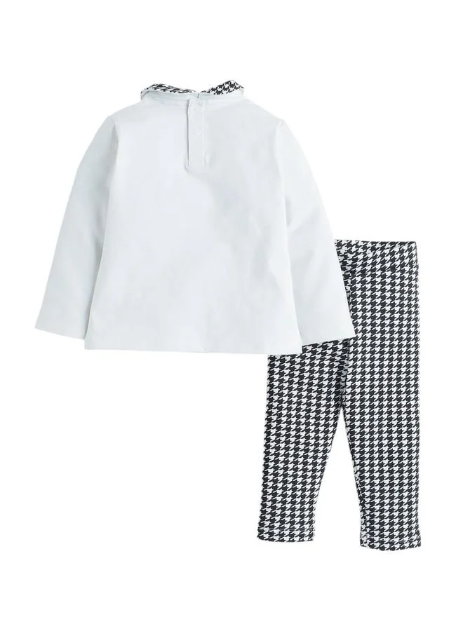 victor and jane Victor And Jane Girls Houndstooth Top and Leggings Set