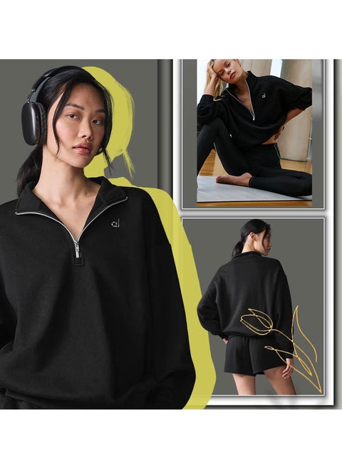 jacket with a high collar and zipper