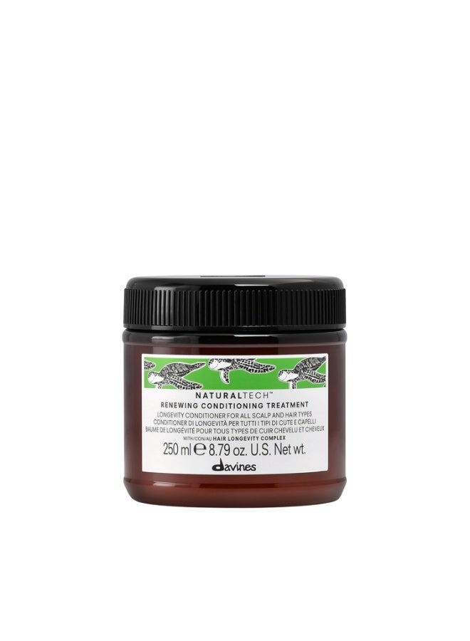 Davines Naturaltech Renewing Conditioning Treatment 250ml | Professional Anti-Aging Hair Conditioner & Maintenance Treatment for All Hair Types | Hair Longevity Complex Formula | Nourishing Conditioning Care to Support Stronger, Softer, Healthier-Looking Hair and Prolong Hair Vitality - Image 1