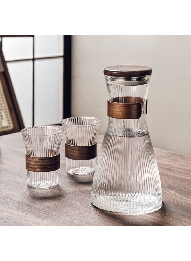 عمودي نمط الزجاج الشفاف وعاء عصير مجموعة - Image 4