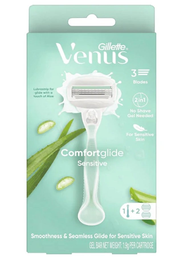Venus Gillette Venus 3 ComfortGlide razor for sensitive skin +2 refills  - Image 1