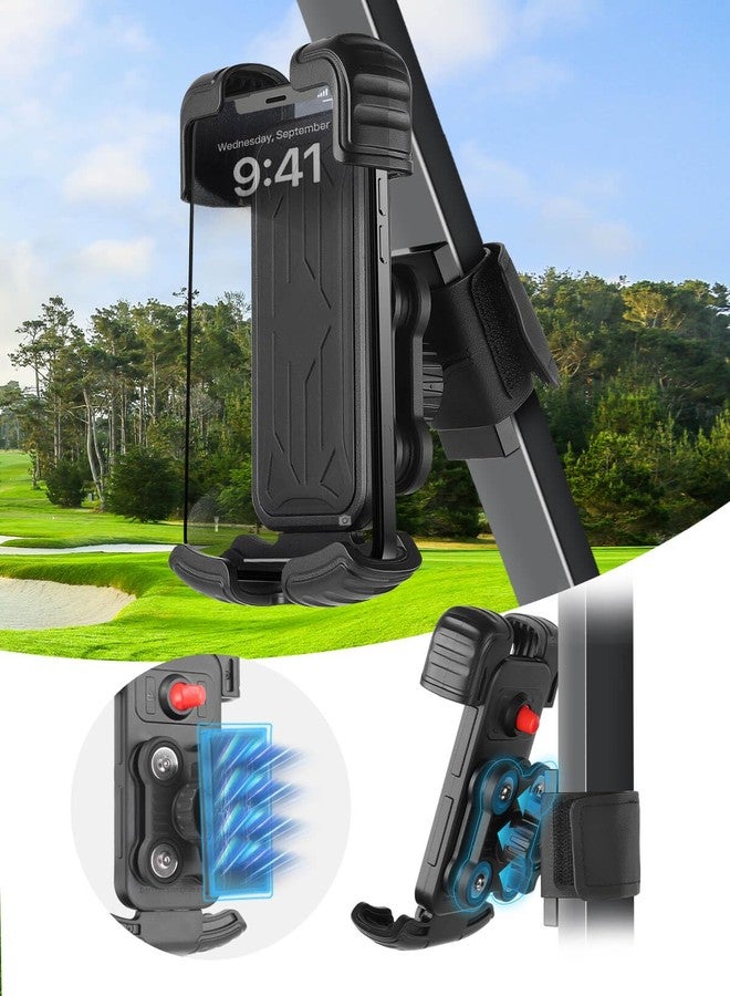 LEAPGOMAX Magnetic Golf Cart Phone Holder Mount with Vibration Dampener & Ultra-Strength Neodymium N52 Magnets for EZGO/Club Car/Yamaha/ICON, Golf Cart Phone Caddy for iPhone/Galaxy/Google Pixel - Image 1