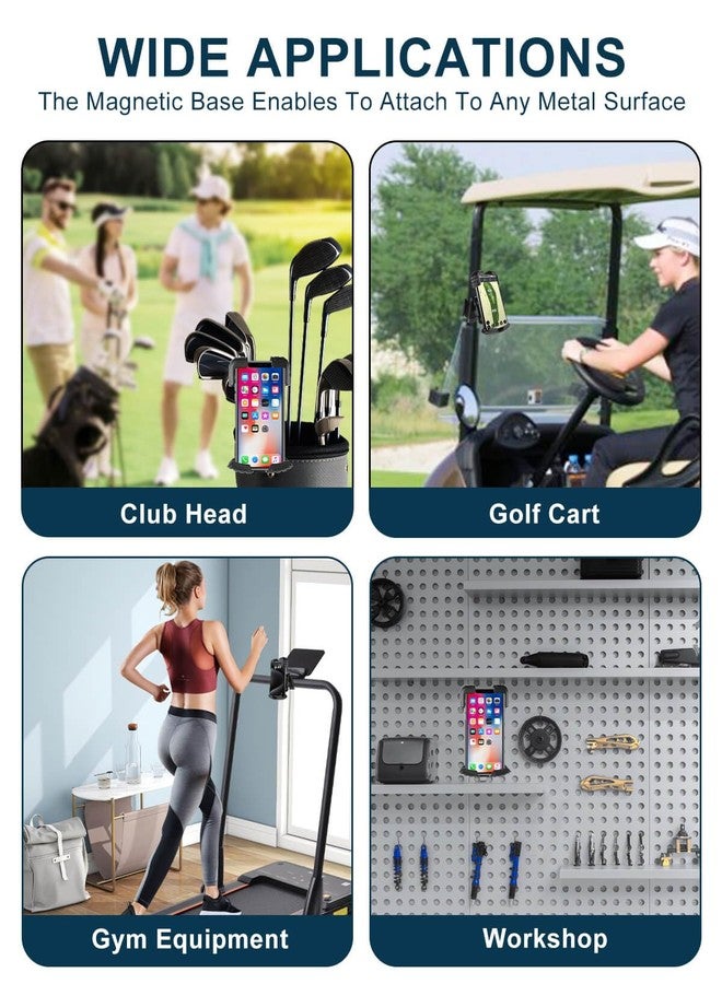 LEAPGOMAX Magnetic Golf Cart Phone Holder Mount with Vibration Dampener & Ultra-Strength Neodymium N52 Magnets for EZGO/Club Car/Yamaha/ICON, Golf Cart Phone Caddy for iPhone/Galaxy/Google Pixel - Image 5