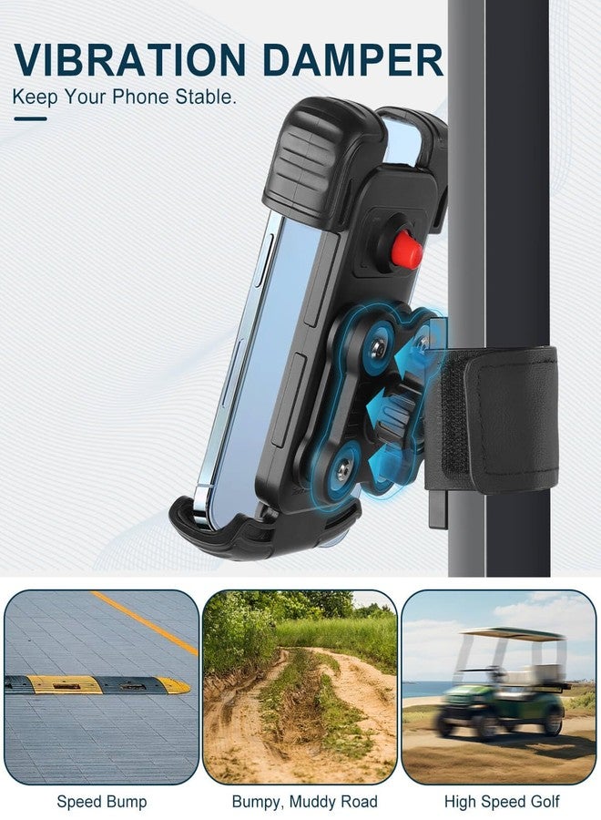 LEAPGOMAX Magnetic Golf Cart Phone Holder Mount with Vibration Dampener & Ultra-Strength Neodymium N52 Magnets for EZGO/Club Car/Yamaha/ICON, Golf Cart Phone Caddy for iPhone/Galaxy/Google Pixel - Image 2